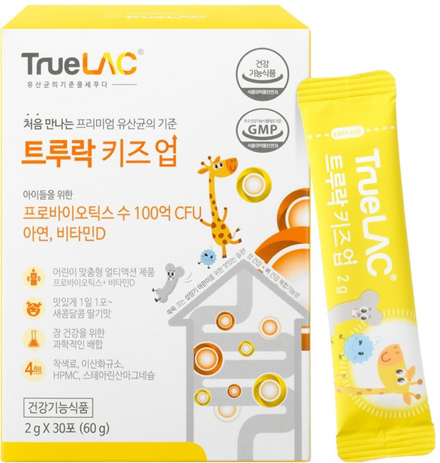 트루락 아동용 키즈업 유산균 30p, 60g, 1개