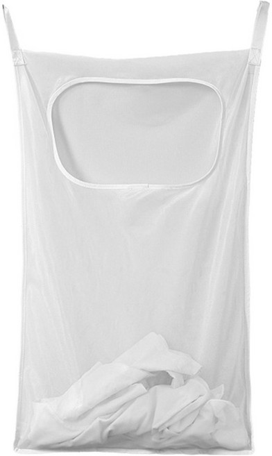 탑피아 벽부착 빨래바구니 메쉬, 화이트