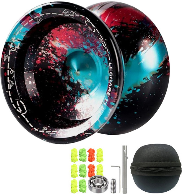 우수한 회전력 잘 올라오는 전문가용 메탈 요요, 블랙, 1개