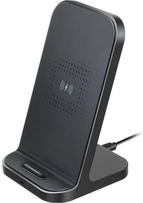 코시 듀얼코일 고속 무선충전기 거치대 10W, 블랙, 1개