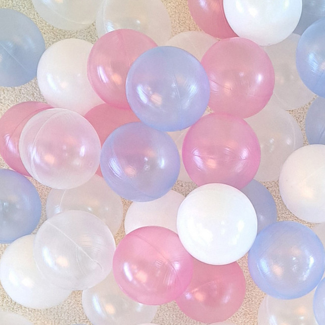 아하토이 킹콩 플레이 볼풀공 랜덤발송, 투명구슬, 80개