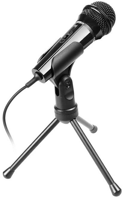 컴스 마트 유선 스테레오 3극 케이블 콘덴서 마이크 3.5mm, BD208, black