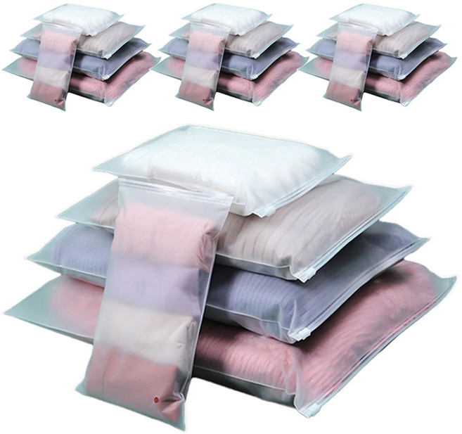 심플리아 반투명 지퍼백 수납정리 여행 파우치 5종 x 4p 세트, 1세트