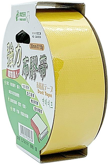 polar bear 北極熊 強力布膠帶 CLT3615Y 36mm x 15y, 黃色, 1捲