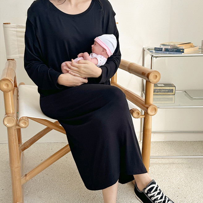 BLOOMMATERNITY 寬鬆哺乳連身裙