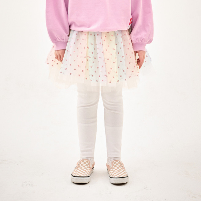 젤리스푼 여아용 오로라 하트튜튜 스커트 레깅스