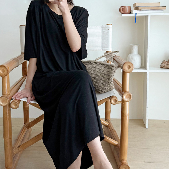 블룸마터니티 루즈핏 반팔 수유원피스