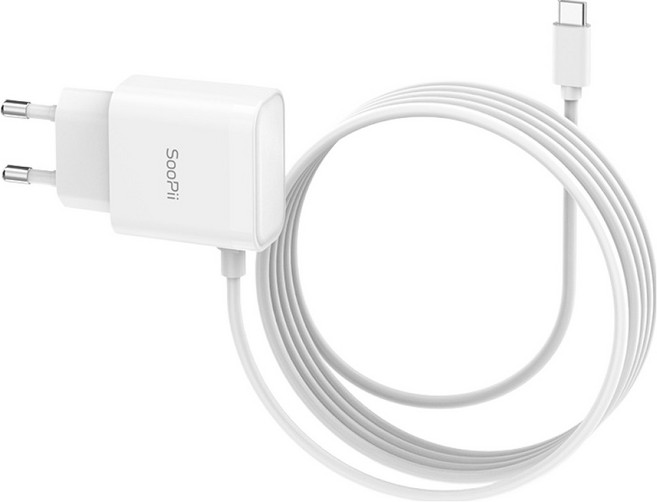 수피 C타입 군대 반입가능 일체형 18W 퀵차지 고속 충전기 2m, 화이트, 1개