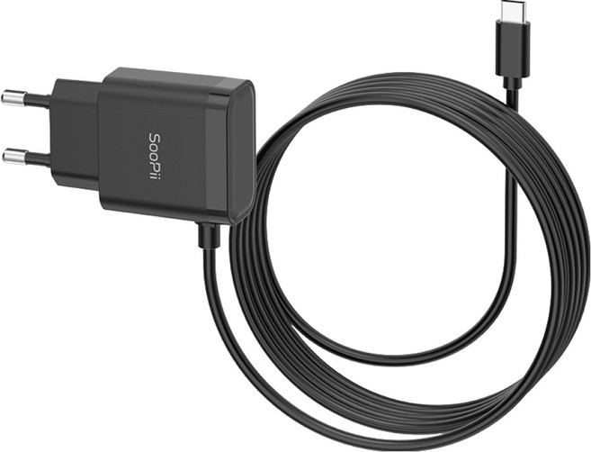 수피 C타입 군대 반입가능 일체형 18W 퀵차지 고속 충전기 2m, 블랙, 1개