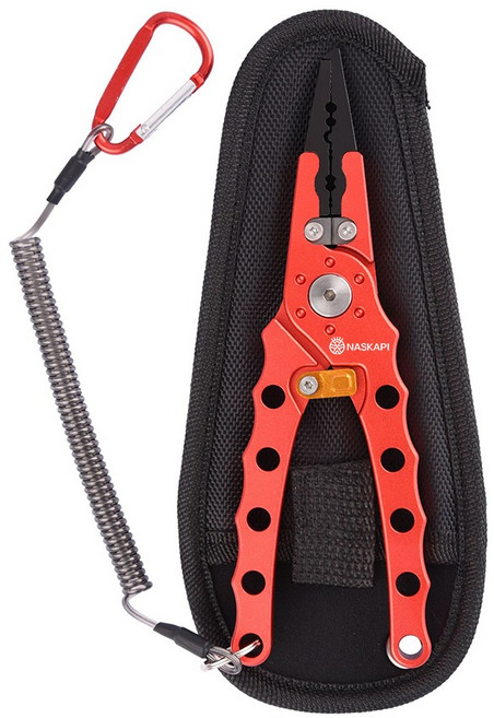 나스카피 낚시 멀티 피싱 플라이어, 레드, 1개