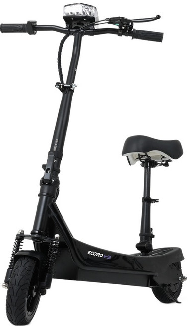 에이유테크 에코로 M5 36V 8A 킥보드형 좌식 전동스쿠터, 블랙, 1개