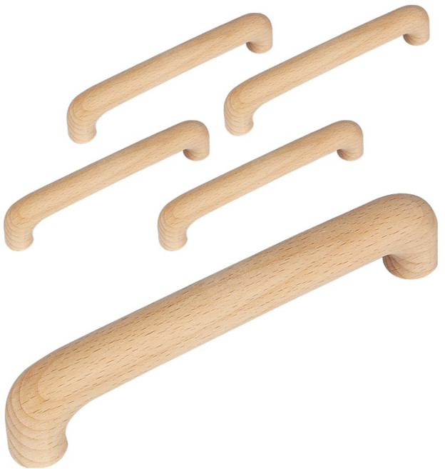 모네스페스 원목손잡이 라운드128mm, 5개