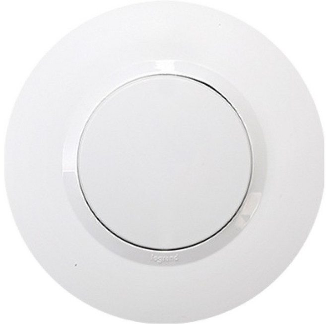 르그랑 두씨 원형 Simple 1구 1로 3로 겸용 스위치 화이트, 1개