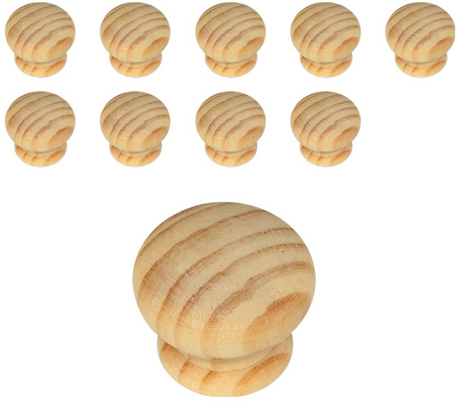 모네스페스 원목손잡이 원형 35mm, 10개