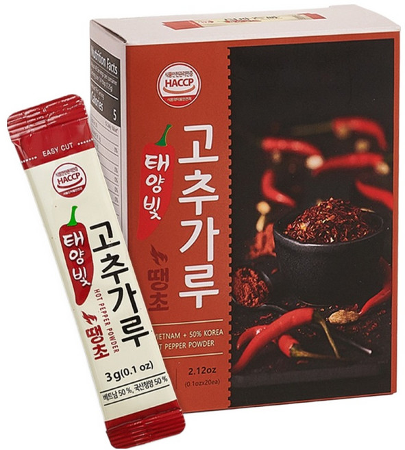 태양빛 땡초고춧가루 스틱 20p, 60g, 1개