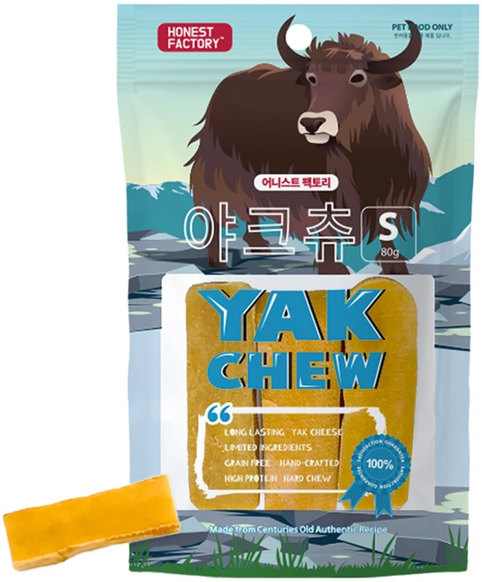 어니스트팩토리 강아지 야크츄 치즈간식 S 3p, 80g, 1개, 야크치즈 - 쿠팡