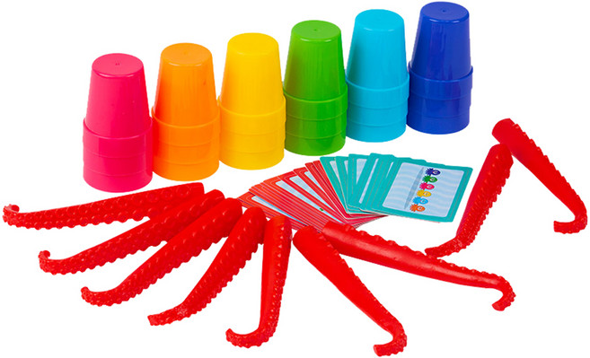 캐스비 문어집게컵쌓기 보드게임 세트, 1세트