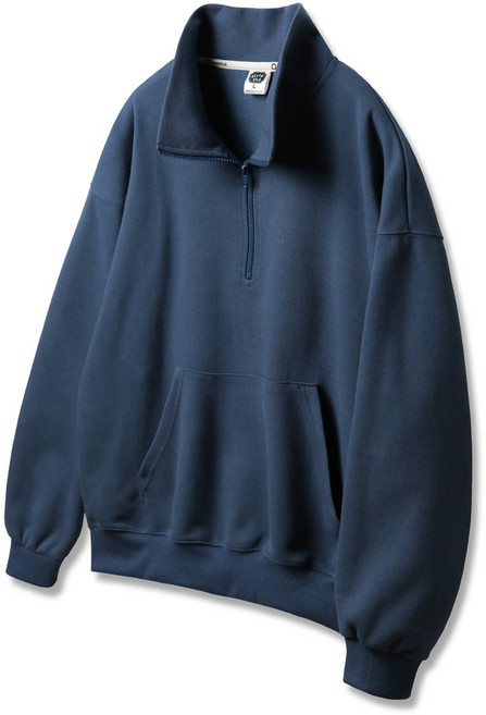 앨빈클로 남녀공용 무지 비슬론 반집업 오버핏 맨투맨 MAR648