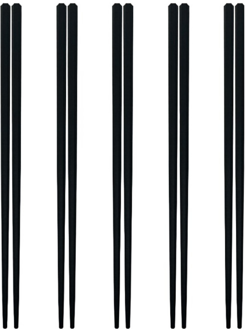 월드크린 프리미엄 육각 젓가락, 블랙, 단품, 5세트