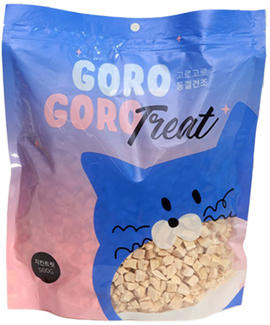 고로고로 반려동물 동결건조 트릿 간식, 치킨, 500g, 1개