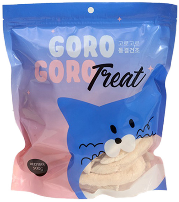 gorogoro 반려동물 동결건조 트릿, 치킨텐더, 500g, 1개