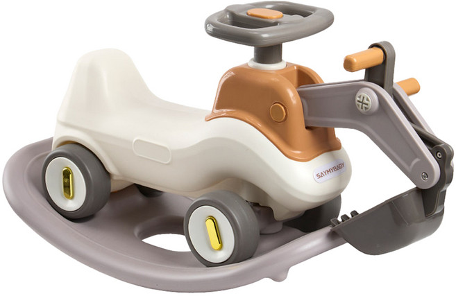 캐스비 스포츠 3in1 굴착기 흔들말, 혼합색상, 1개