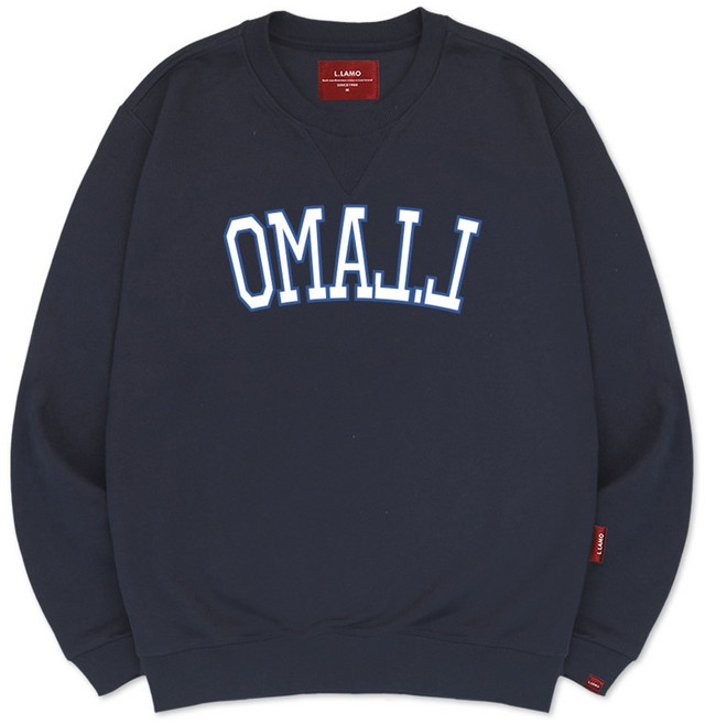 엘라모 리버설로고 맨투맨