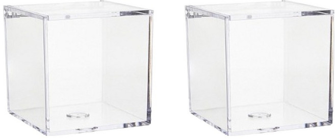 에이비엠코리아 아크릴 소품 보관함 8cm, 투명, 2개