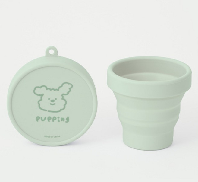 퍼핑 반려동물 휴대용 컵, 세이지, 1개