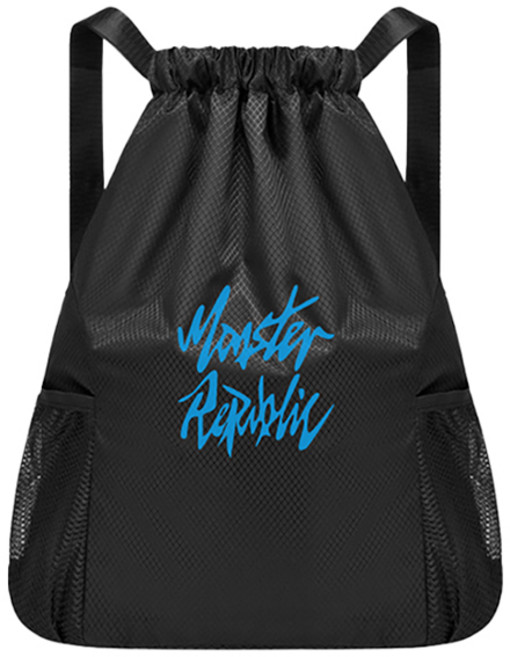 몬스터리퍼블릭 로고 디자인 짐색 신발 주머니, 스카이블루, 1개