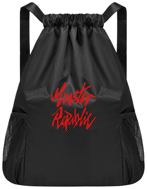 몬스터리퍼블릭 로고 디자인 짐색 신발 주머니, 딥레드, 1개