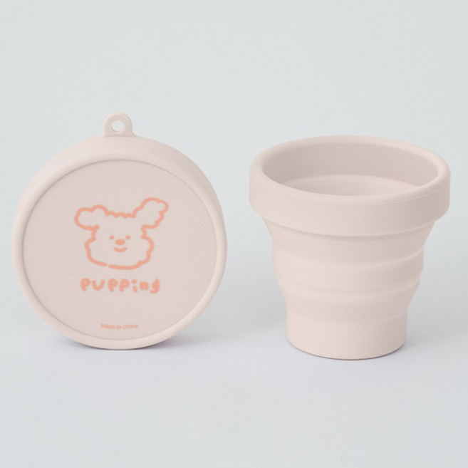 퍼핑 반려동물 휴대용 컵, 로지, 1개