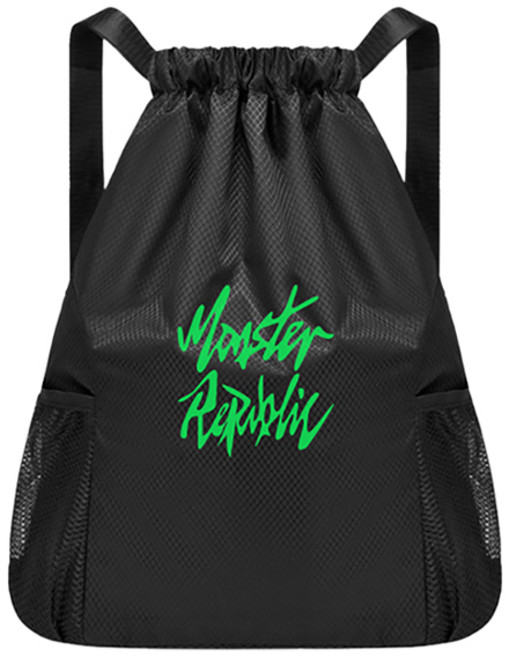 몬스터리퍼블릭 로고 디자인 짐색 신발 주머니, 네온그린, 1개