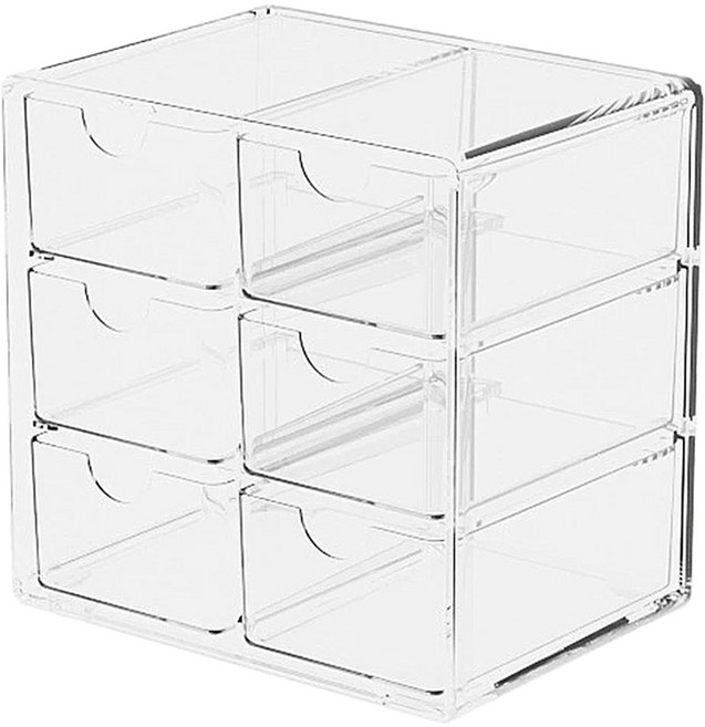 리빙망고 다용도 아크릴 화장품 정리함, 1개, 투명