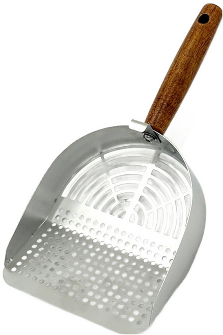 둥둥펫 고양이 모래삽 촘촘 듀얼스쿱, 실버, 1개