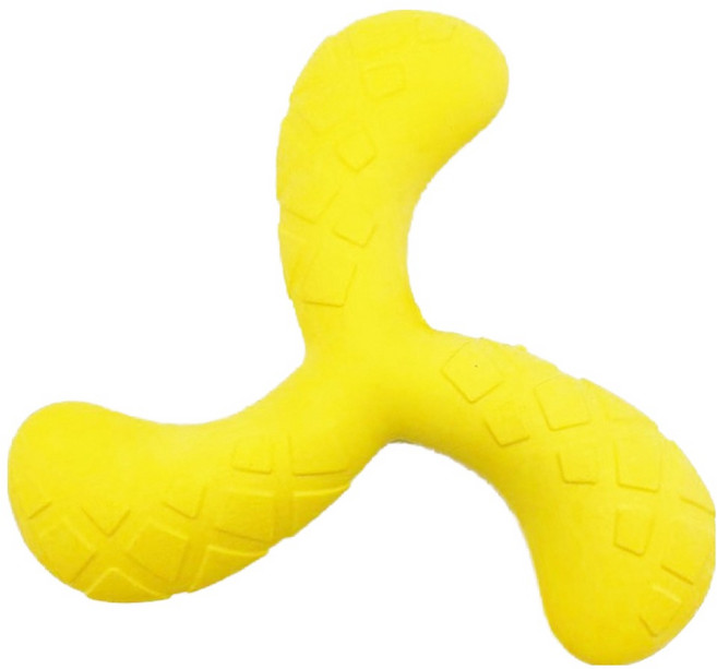 파스텔펫 반려동물 부력 컬러 부메랑 장난감, 옐로우, 1개