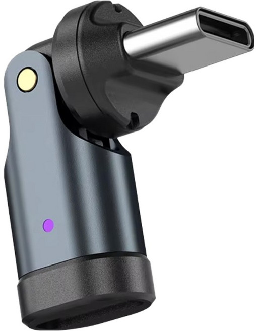 호후 C타입 540도 연장 회전 pd 젠더 스핀커 초고속 충전 케이블 10 x 10 x 34 mm, 블랙, 1개, 80mm