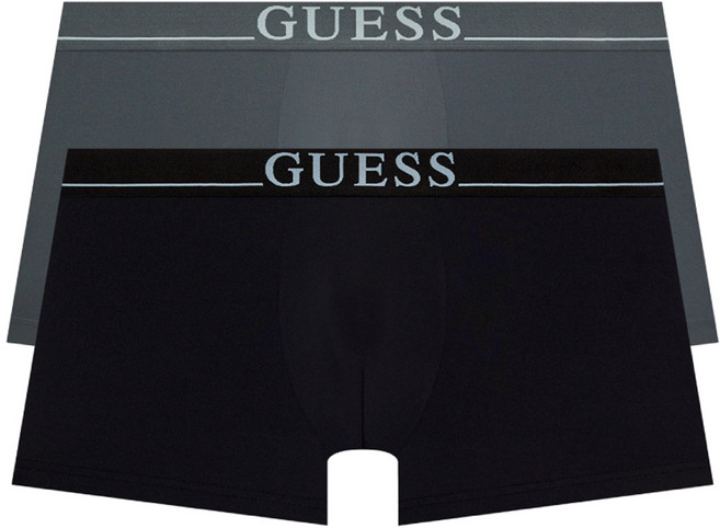 GUESS UNDERWEAR 大標誌飾邊四角褲2件組
