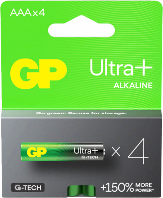 GP Batteries 超霸 Ultra Plus 超特強鹼性4號電池, 4顆, 1組