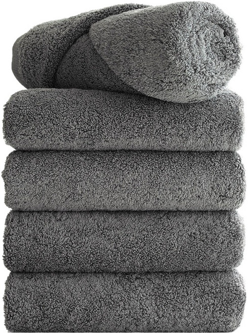 타월톡톡 프리미엄 호텔수건 240g 40수 면사, 진그레이, 5개