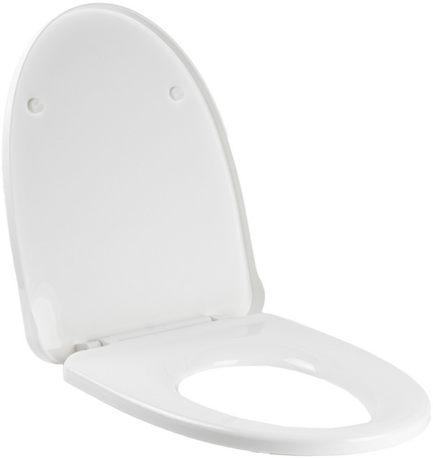 두진 상부 체결형 무소음 원터치 양변기 시트 VSP-001, 화이트, 1개