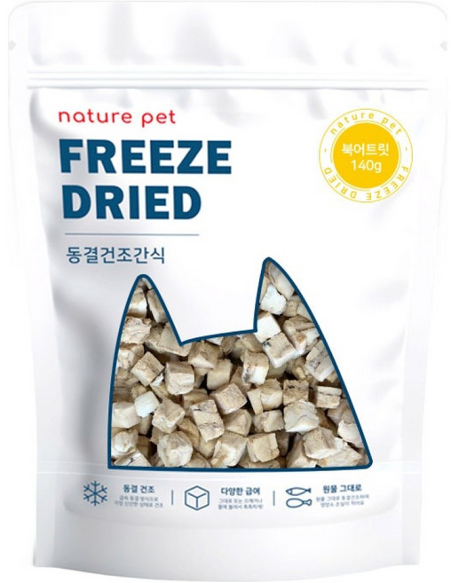 네이처펫 반려동물 동결건조간식, 북어 트릿맛, 140g, 1개