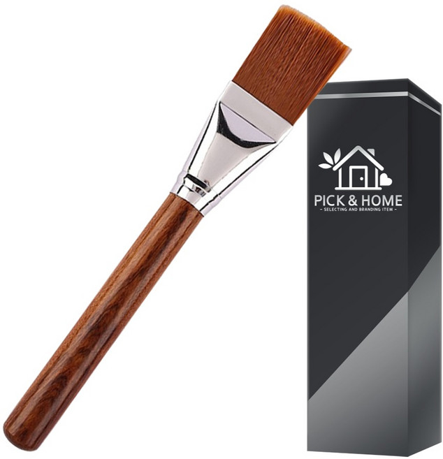 픽앤홈 깔끔한 커피 브러쉬 미디움, 원목색, 1개