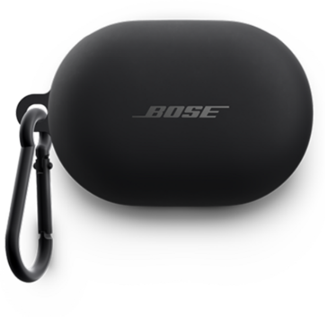 보스 QC 이어버드 실리콘 커버 케이스, 블랙, 1개, Bose QC Earbuds Silicone Case Cover