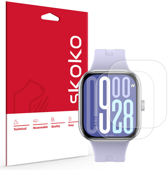 스코코 풀커버 리얼핏 액정보호필름 2p 세트, 1세트