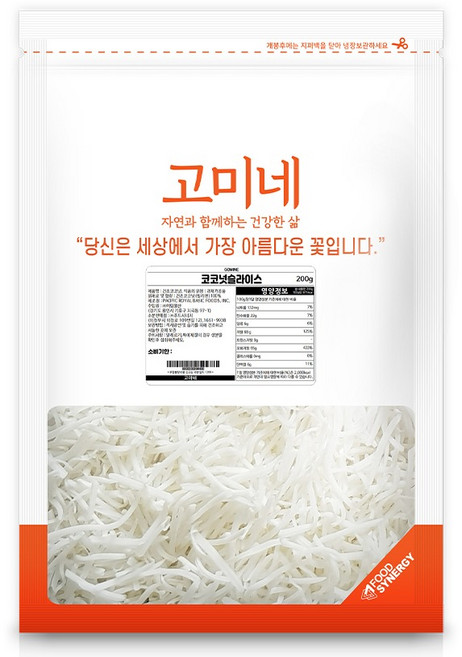고미네 코코넛 롱슬라이스, 1개, 200g