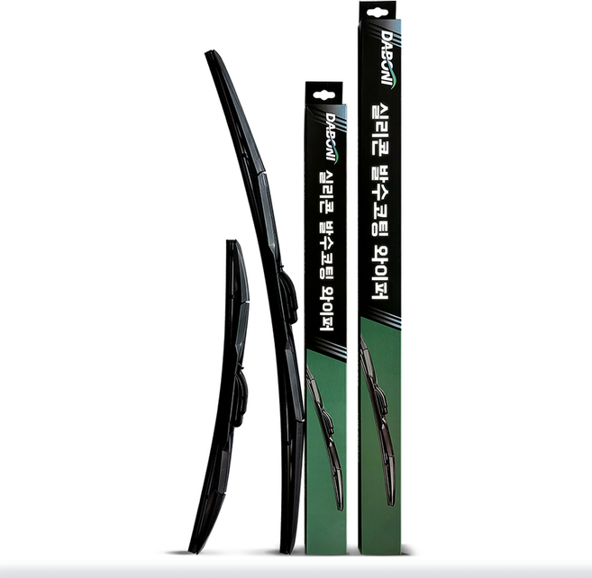 다보니 빗물을 튕겨주는 실리콘 발수 하이브리드 와이퍼 차 운전석 + 조수석 세트, 기아 자동차 K9 /18년4월까지