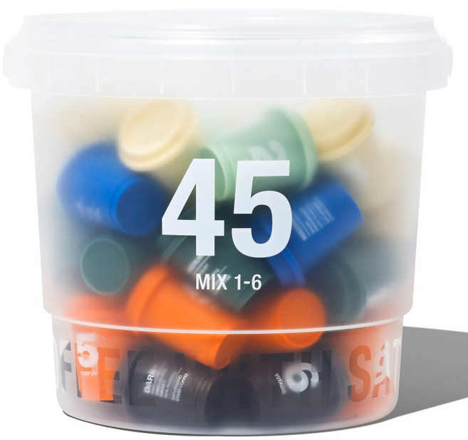 새턴버드 넘버 시리즈 콜드브루 커피 6종 혼합 커피 45p 세트 버킷, 3g, 45개입, 1개