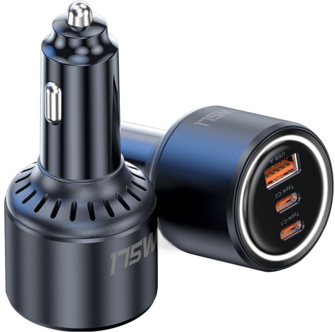 유엠투 PD3.1 175W 3포트 시거잭 차량용 고속 충전기, UMCH175W