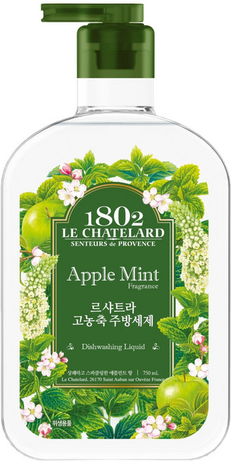 르샤트라1802 고농축 주방세제 애플민트향, 750ml, 1개